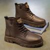 2026 Fashionable Martin Boots Men's Autumn High-top British Style Casual Leather Shoes Non-slip Wear-resistant Work Short