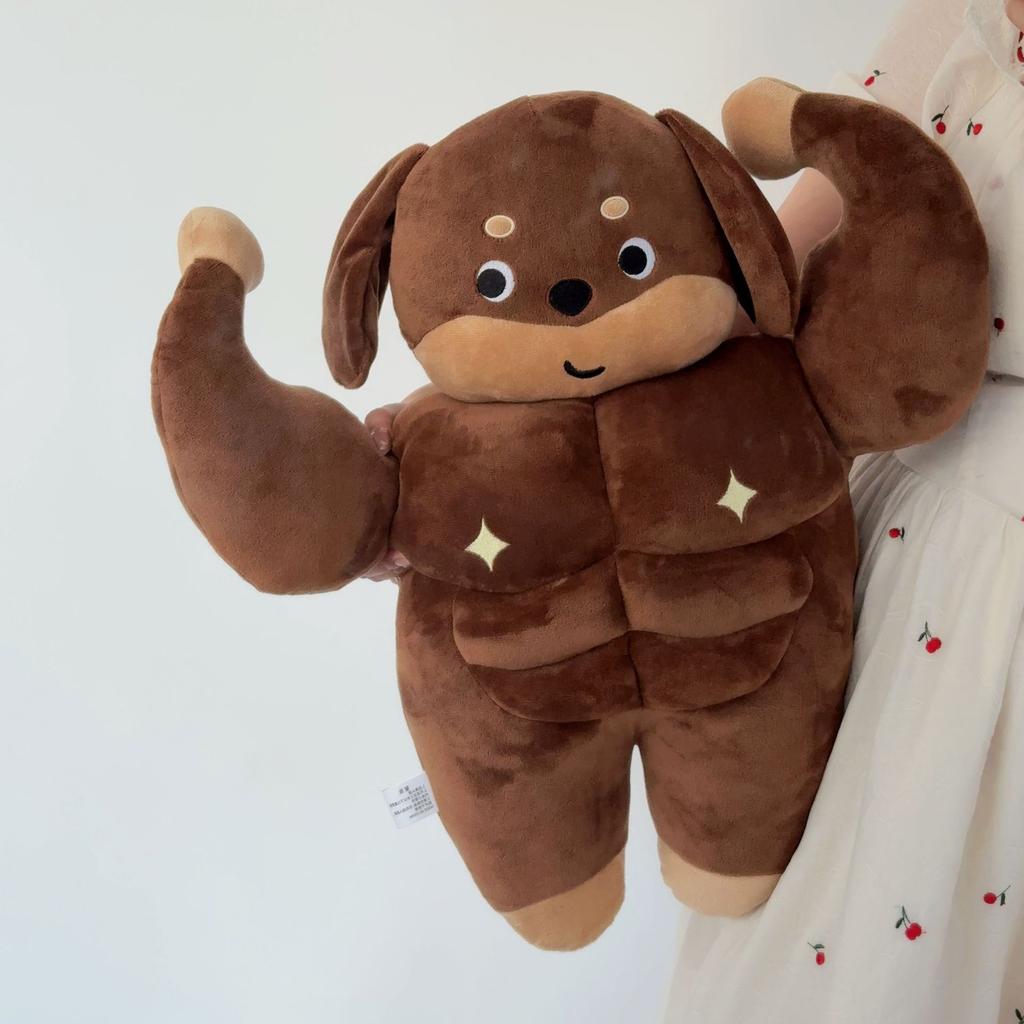 Muscle Dog Doll Plush Toy Dachshund Dog Doll Children Sleeping Companionship Soothing Pillow Rag Doll