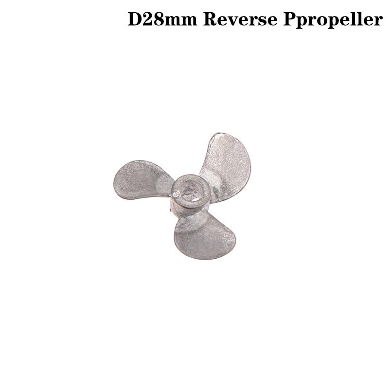 1Pc Right Left Hand 4Mm Shaft 3-Blades Metal Propeller Submerged Prop 28Mm 40Mm 48Mm For Rc Boat Marine Tug Bait