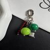 Niche Color Block Bead Pendant Keychain - Macaron Bag Charm
