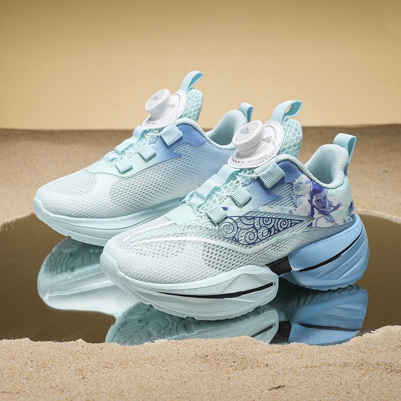 Nezha Aobing limited classmates boys sports shoes 2025 summer breathable single net children's lightweight running shoes