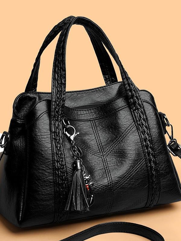 Duża pojemność Retro Miękka skóra Torba Mom – Damska Europejski i Amerykański Styl Jednoramienna Crossbody