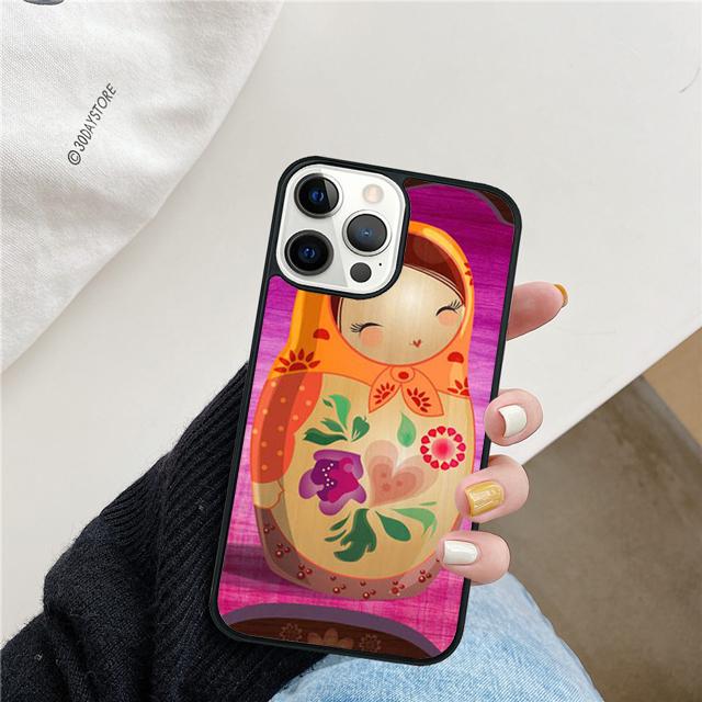 Babushka Matryoshka Red Russian Doll Phone Case Cover For iPhone 17 Air 15 16 14 13 Pro Max 12 11 Pro Max Max Plus