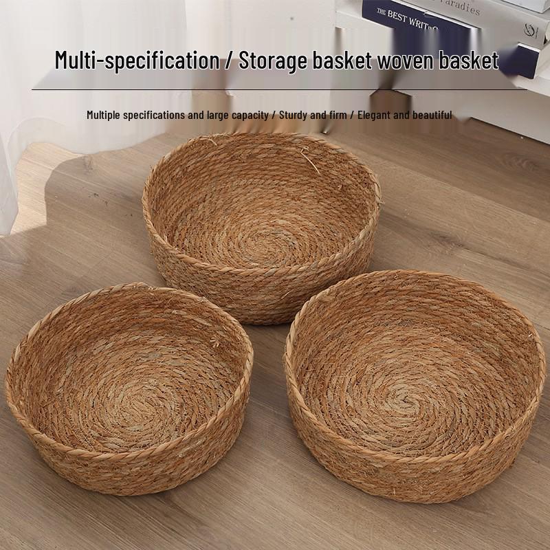 Rattan Decorative Woven Storage Basket for Fruit and Snacks
