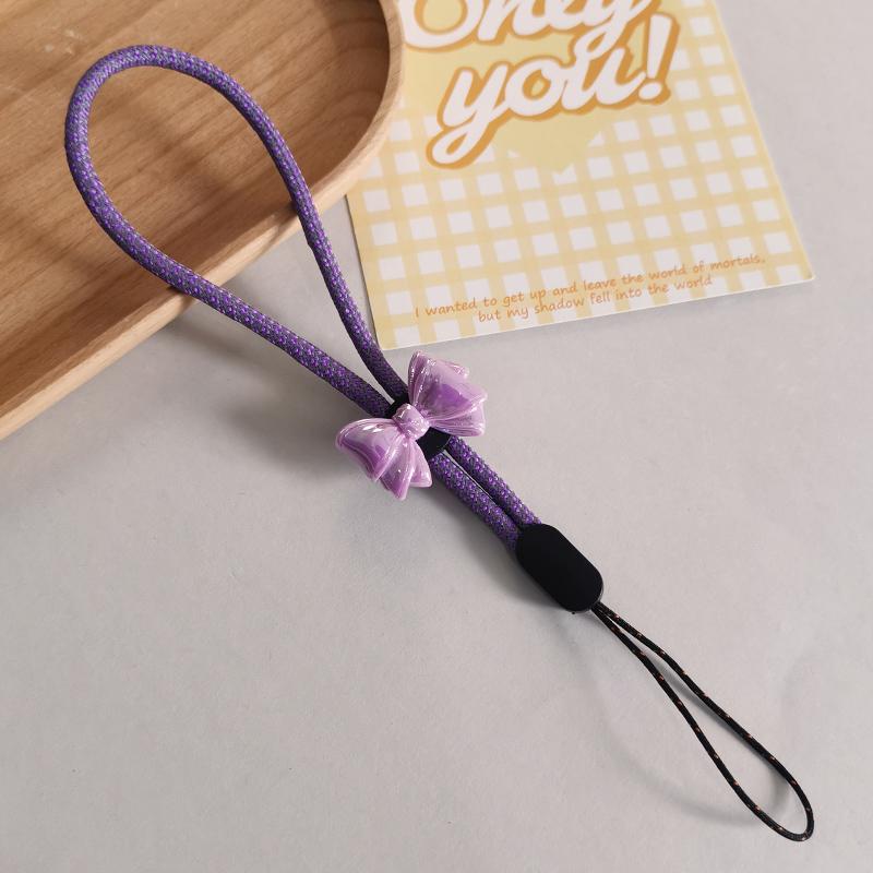Mobile Phone Lanyard Bow Knot Fluorescent Dragon Pattern Cartoon Lanyard Short Wrist Strap with Strap Universal Anti Loss Strap