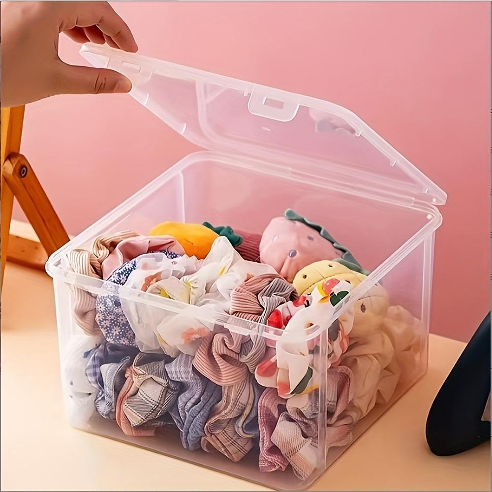 Large Capacity Clear Plastic Storage Box, A4 File Organizer with Lid, Multi-Tiered Document Holder for Home, School, and Office Supplies Accessories