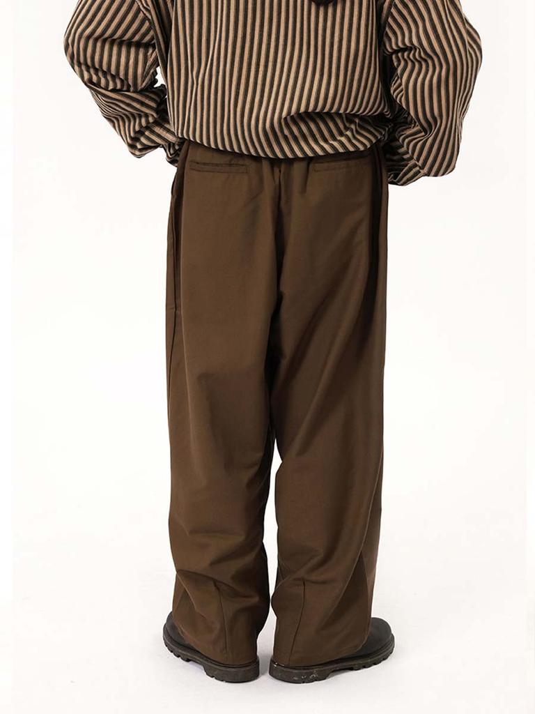 Women's Casual Trousers Plus Size Baggy Straight Wide Leg Pants Vintage Style Clothes Y2k Brown Black