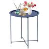 End Table Metal Side Table Round Small Folding Tray Sofa Sidetable for Living Room Outdoor Camping Furniture Portable