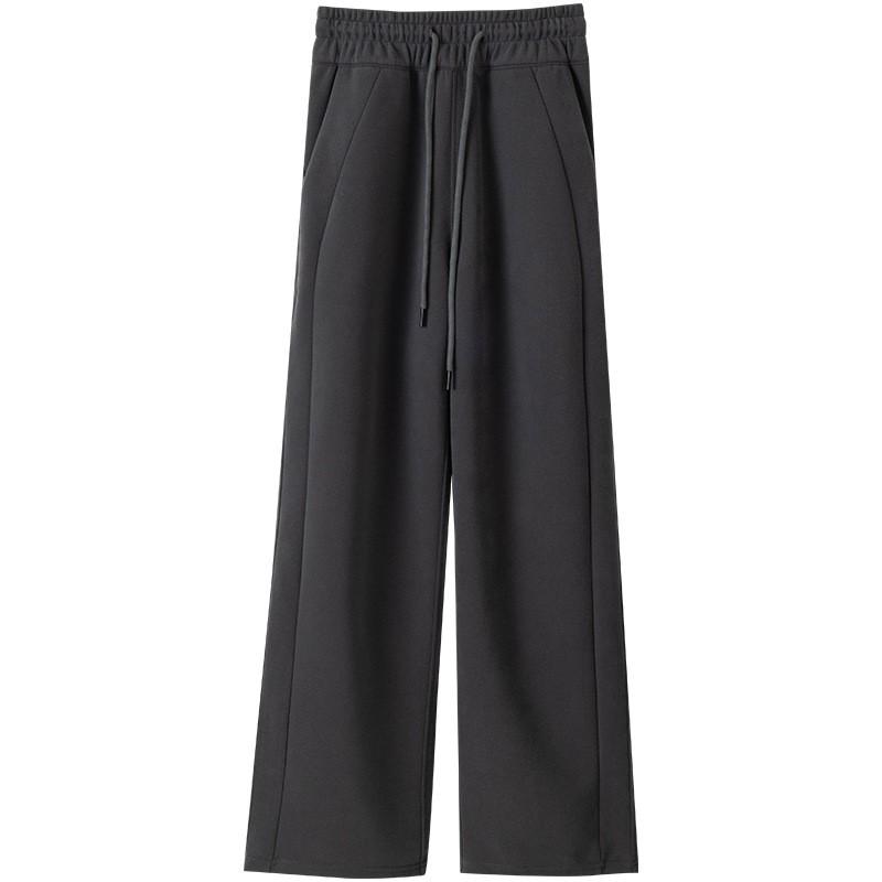 Womens Loose Straight Cut High-Waist Casual Pants Lightweight Cotton Blend Fall 2026