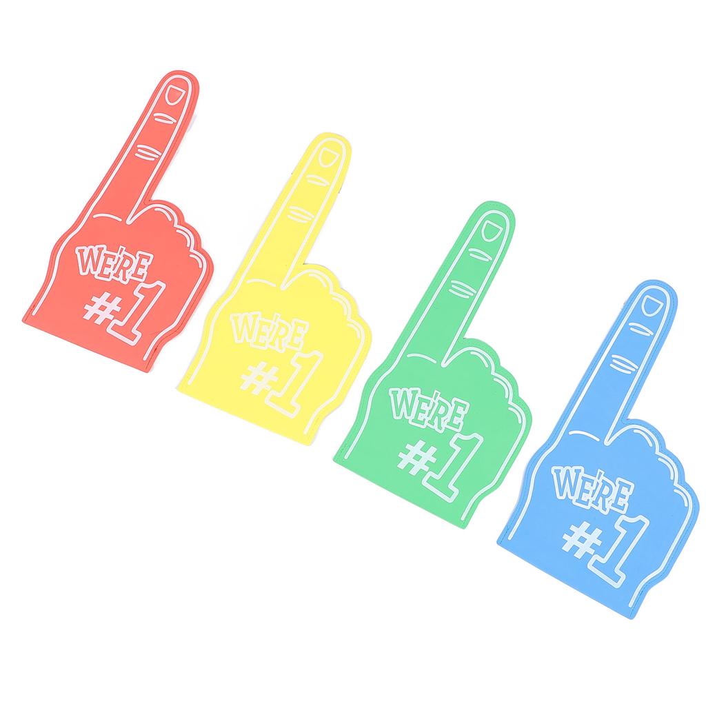4Pcs Sports Fan Foam Finger Big Cheer Gear Cheering Props Sports Event Themed Party Supplies