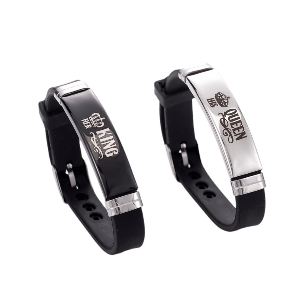 Gifts Lovers Bracelet Stainless Steel Valentine's Day Bracelets Couple Bracelet Set Women Men