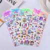 4 Pcs Hello Kitty Kuromi Melody 3D Relief Stickers Set for Kids Guka Decorative Diamond Stickers Mixed Animation Derivatives