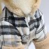 Winter Haustierjacke Kleidung Gitter Warme kleine Hunde Kleidung mit Pelzkragen Baumwolle Haustier Outfits Französische Bulldogge Mantel Weste Chihuahua