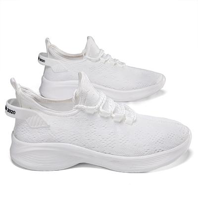 Large Size 46 Casual Fly Woven Sports Men's Shoes Casual Running Shoes Summer Mesh Sneakers Trendy Lightweight Walking