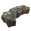 Indian Wooden Brown Textile Stamps Hand Carved Decorative Wood Printing