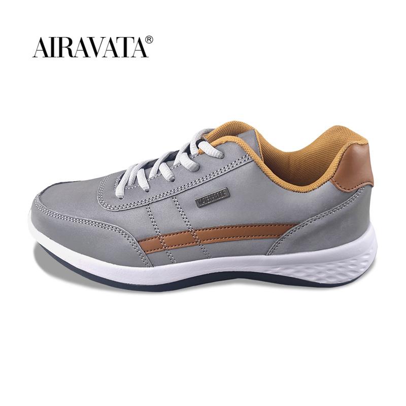 Men's Casual Pu Leather Shoes Outdoor Spring/Autumn Comfortable Flat Walking Sneakers