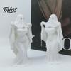 3D Printed Halloween Ghost Bride Statue Ornament, Female Figure Sculpture with Stable Base, Decorative Minimalist Spooky Figurine for Modern Home