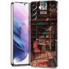 Read Books illustration Transparent Cover for Samsung Galaxy S24 S23 S22 S20 S21 FE Ultra S24 S23 S10 S10E S9 Plus 5G Phone Case