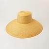 Summer New European and American Dyed Straw Grass Sun Hat Versatile Flat Top Sagging Big Eaves Outdoor Beach Sun Protection Straw Hat