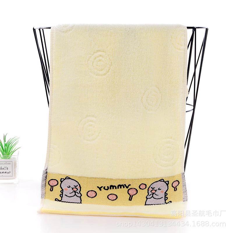 Pure Cotton Baby Towel 25*50, Soft and Absorbent, Suitable for Infants and Young Children, Small Towel for Face Washing, Embroidered Design