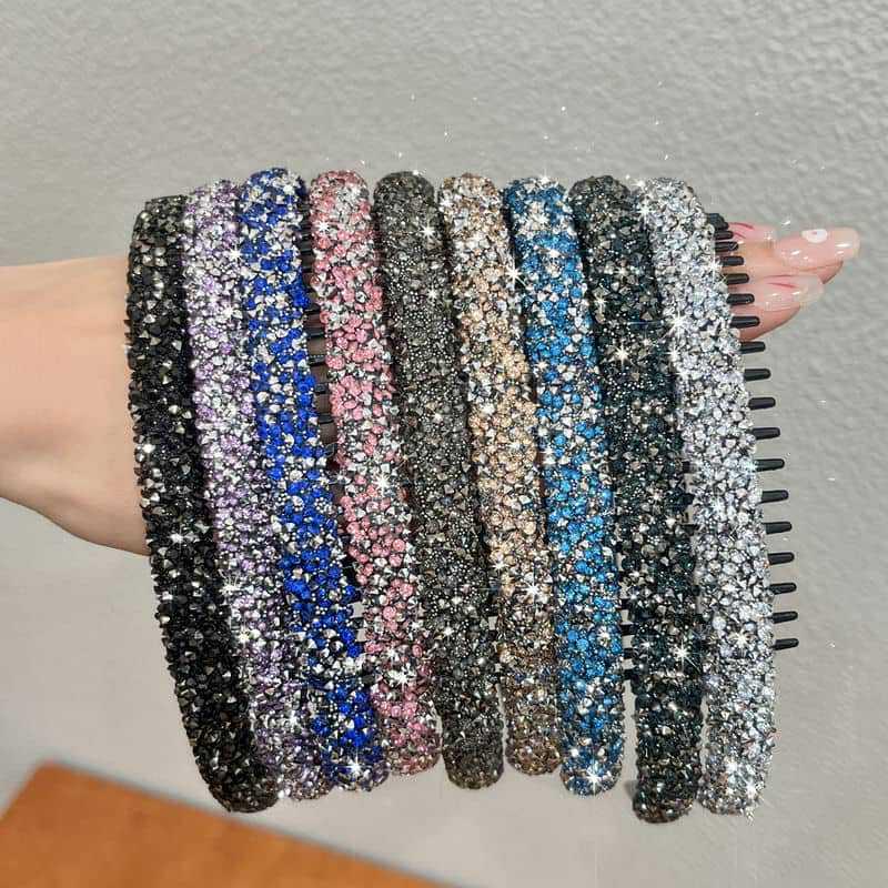 Diamond Non-Slip Headband for Women - 2024 Style for Taming Bangs and Short Hair.