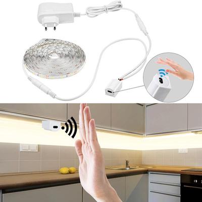 12V Hand Sweep Sensor Wall Light  Motion Sensor LED Cabinet Light Detector Control ON/off Night Lamp For Bedroom Decoration Cabinet Lighting EU Plug