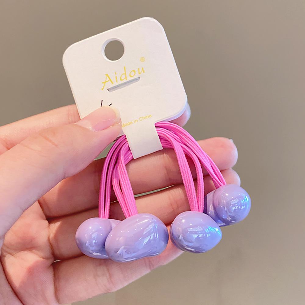 Kinder Süße Herz Perlen Haargummis Bonbonfarbene Mattierte Scrunchies Für Baby Mädchen Kaugummi Zopfhalter Haarbänder Accessoires