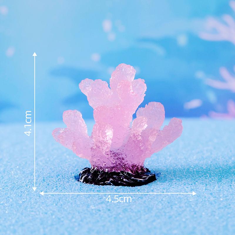 Luminous Coral Micro Landscape Artificial Coral Resin Ornaments For Fish Tank Aquarium Accessories Decorations Home Decoration