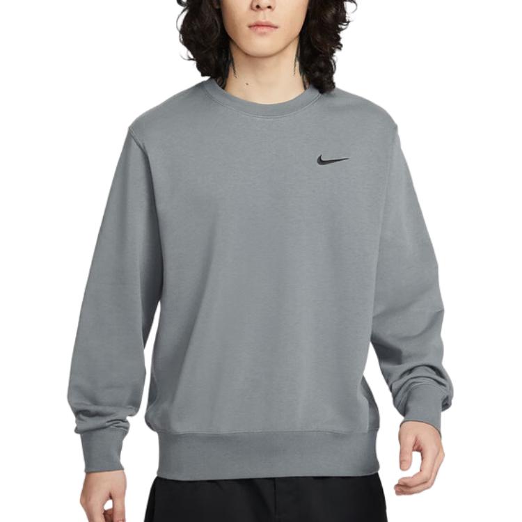 Nike Sweatshirts Men s Dark Gray Crew Neck Moderate Regular IR0104-084 L