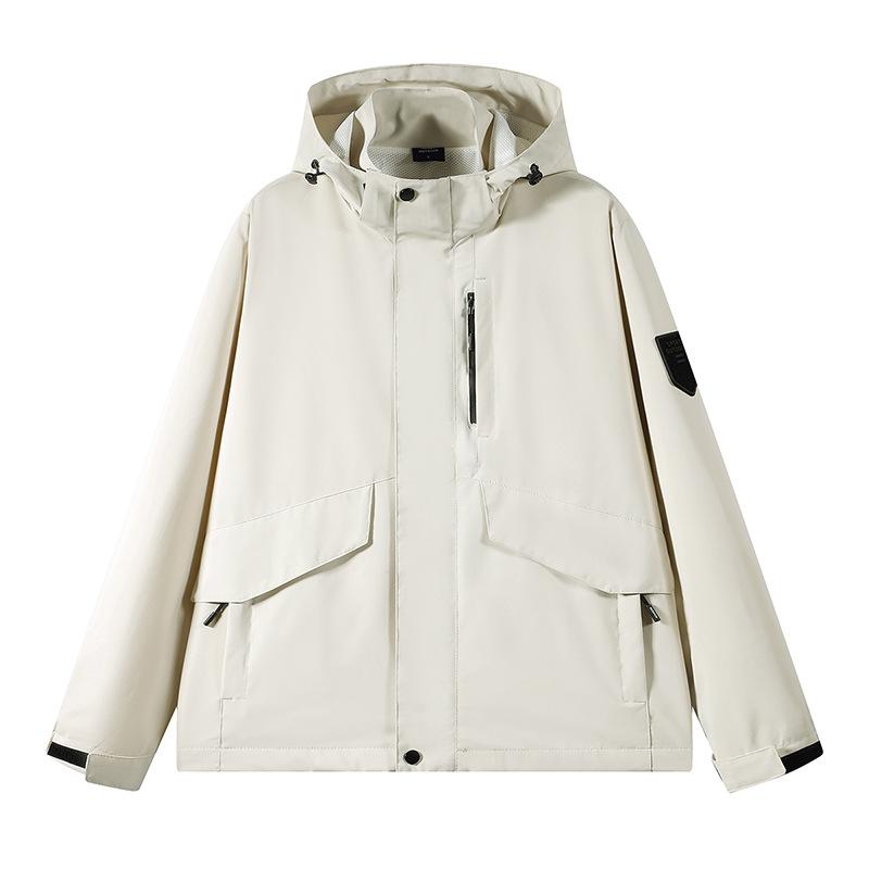 Spring and Autumn New Outdoor Jacket Men's and Women's Same Hooded Windproof Mountaineering Jacket Autumn Men's