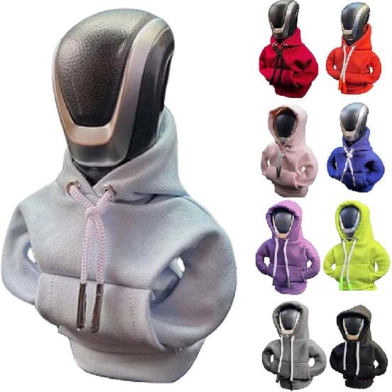 

Автомобильная толстовка с капюшоном для рычага переключения передач, чехол для рычага переключения передач, толстовка с капюшоном для рычага переключения передач, универсальные подарочные аксессуары для салона автомобиля, черный 1pcs, White