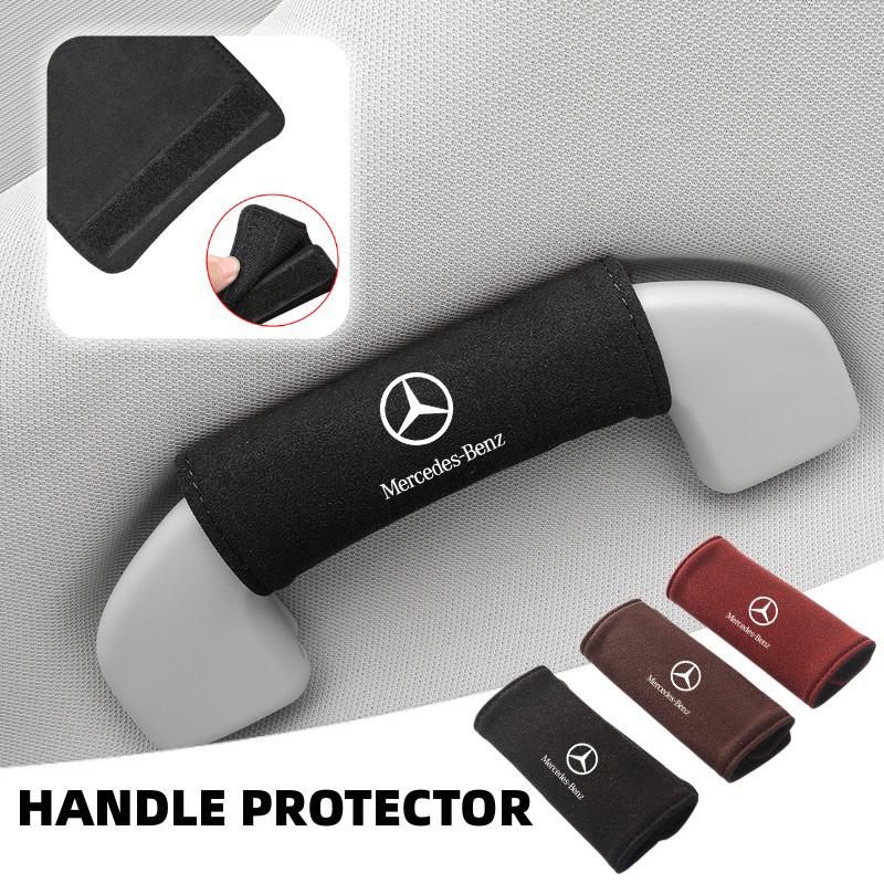 BTY4 2pcs Car Roof Armrest Handle Suede Gloves Protector Accessories For Benz CLK GLC W212 C200 C300 W203 W204 W205 W169 W176 GLC