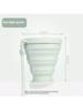 Silicone foldable travel water cup, press-to-collapse design, convenient for outdoor use and easy to carry and store.