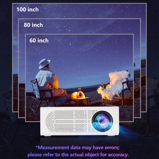 Mini LED Projector Supporting 1080P Wired Phone Screen Synchronization Portable Outdoor Home Theater Video Movie Projector