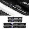 Car with Logo Door Carbon Fiber Sill Protector Stickers for Volvo XC60 S90 XC90 S60 XC40 V60 V90 S40 Volvo EX30 C40 Accessories
