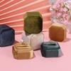 High Quality Octagonal Velvet Double Ring Box Wedding Ring Box With Detachable Lid Wedding Ring Display Box