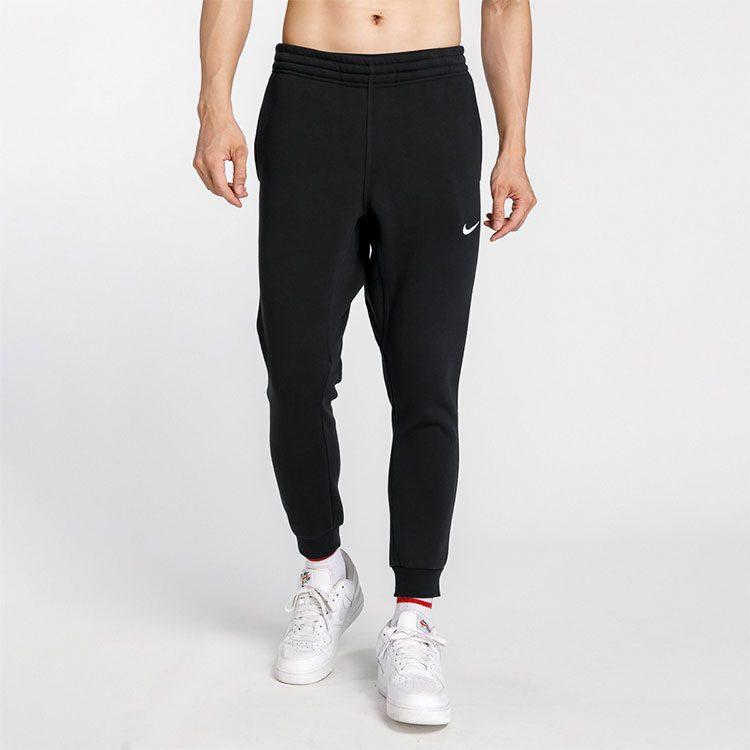 Nike Fleece Lined Thermal Solid Color Casual Elastic Cuff Knitted Sweatpants Men's Black 905236-010