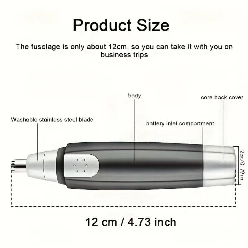 1PC Waterproof Nose & Ear Hair Trimmer – Multifunctional Beard Trimmer, Ideal Shaving Gift for Men