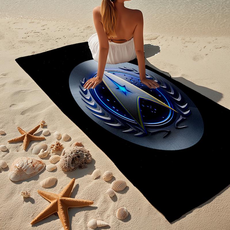 Starship Emblem Beach Towel, Super Soft Microfiber, Gift for Her/Him, Birthday, for Pool, Beach, Travel, Home Decor Fan Gifts