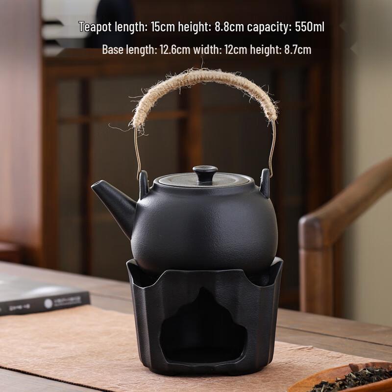 Jing Beier Black Pottery Stovetop Tea Kettle