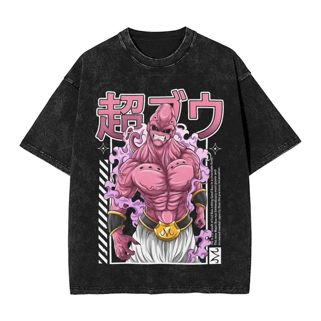 New Anime Dragon Ball Z Printed Tshirt Mens and Womens Washed Tshirt High Quality Vintage Cotton Tshirt Harajuku Tops
