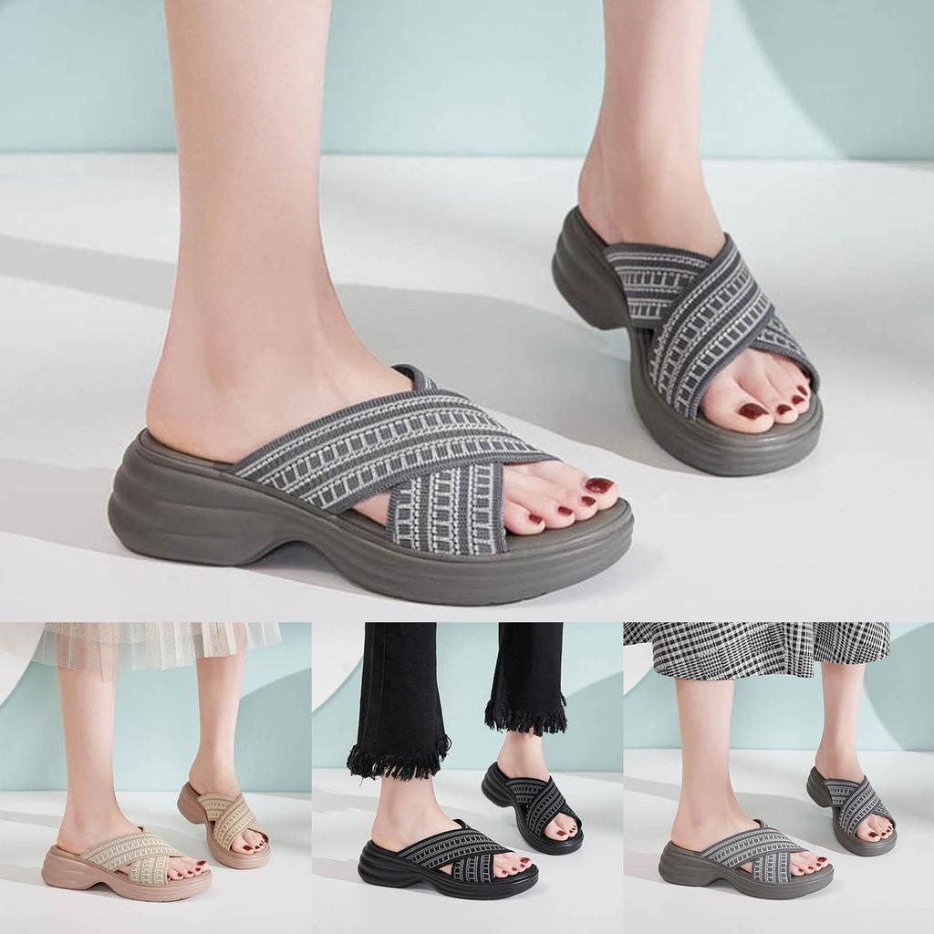 Fashionable And Versatile Slippers Sandal For Womens Woven Thick Soled Shoes Women'S Sandals Sandalias De Mujer Verano 2026