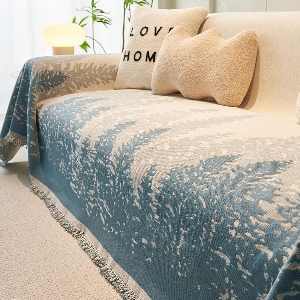 1pcs Simple Living Sofa Cover Blanket Anti Cat Scratch Solid Color Household Furniture Towel for Living Room Fashion Non-Slip Couch Soft Cushion