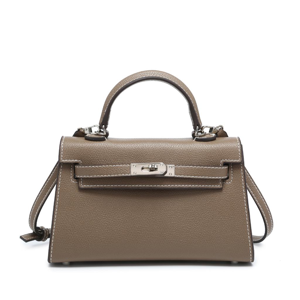 Geantă Hot de Generația a Doua Fără Puf din Piele Naturală Reală Geantă Mini de Mână de Modă High-End pentru Femei Geantă Tote Texturată