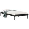 VidaXL Cadre de lit noir 90x190 cm bois d'ingénierie et métal, lit, lit d’invités, lit simple, meuble de chambre à coucher, 845051