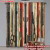 2D flat printing 2pcs Drapes Retro hairdressing elements Digital Printed Polyester Drapes Festive Holiday Perfect for Festive