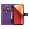 For Xiaomi Redmi Note 13 Pro 4G/Note 14S 4G/Poco M6 Pro 4G Case Solid Color Leather Mobile Cover Wallet Stand with Strap