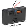 12V/24V Car USB Charger Socket PD3.0 & QC3.0 18W USB Outlet Panel Waterproof Fast Charge Power Adapter Outlet for Boat Truck RV