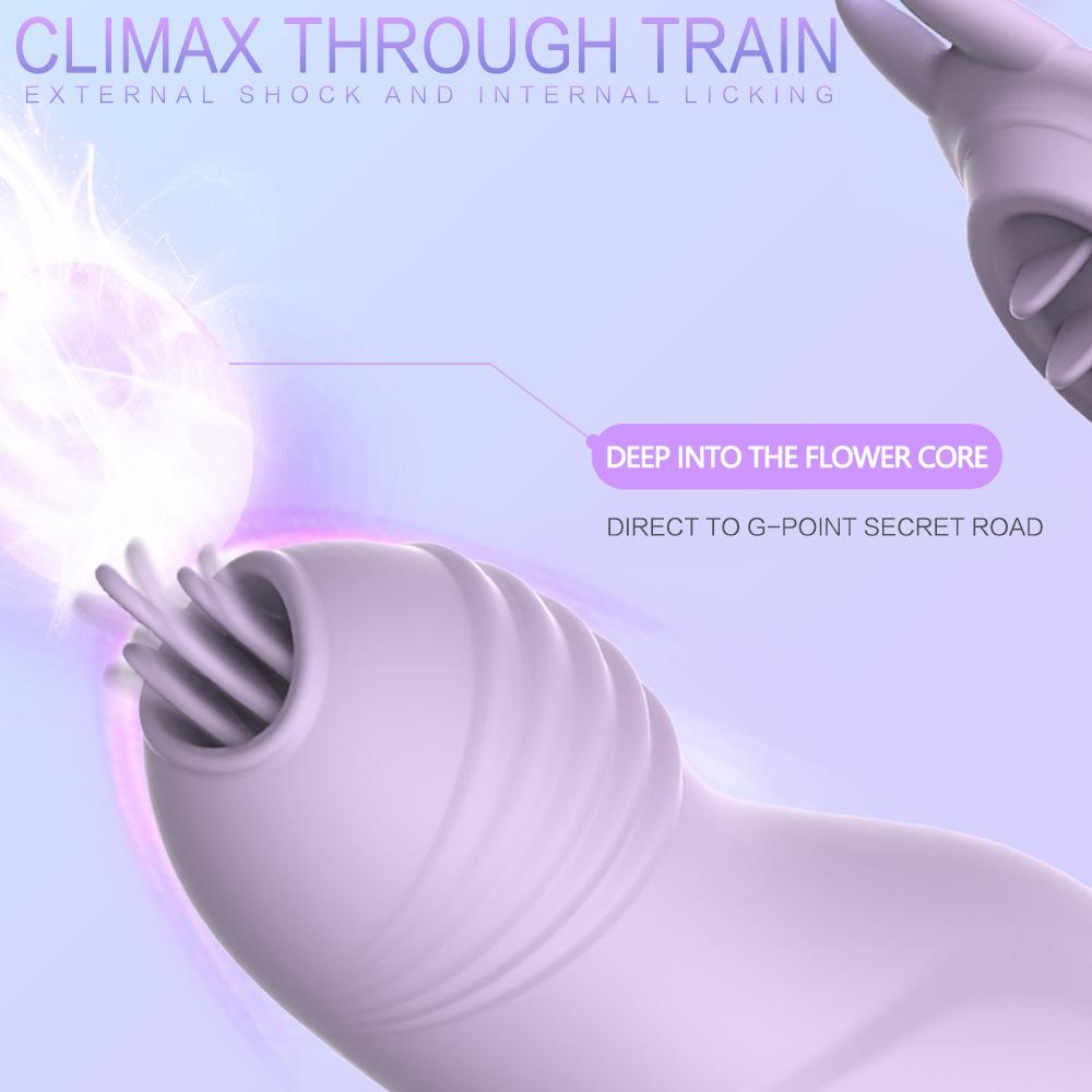 Tongue Licking Vibrator for Women Wearing Jump Egg Wireless Remote Control for Women's Masturbation Device