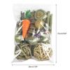 10 Models Chew Toys for Hay Treats for Small Animal Teeth Cleaning Hanging Wood Blocks Timothy Balls for Rabbits Gerbils
